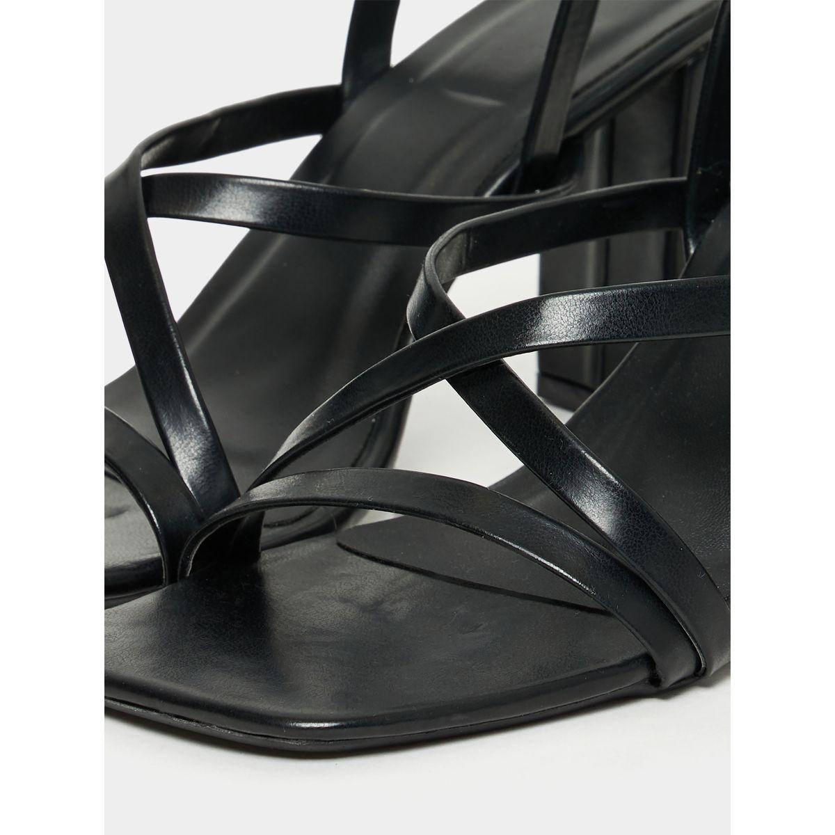 Styli Cross Band Ankle Strap Heel Sandals-women-shoes-heels-image-5