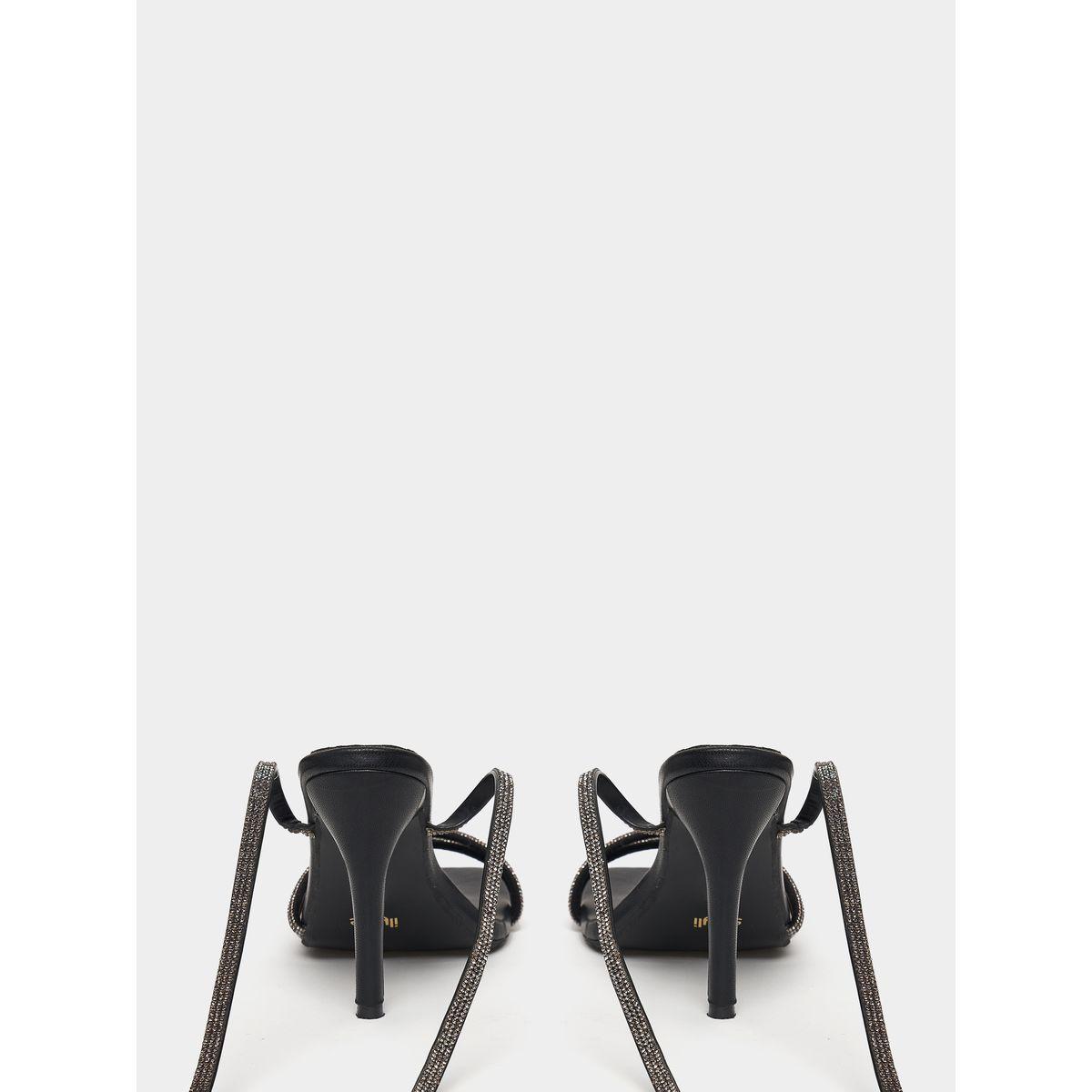 Styli Ankle Strap Embellished Heel Sandals-women-shoes-heels-image-4
