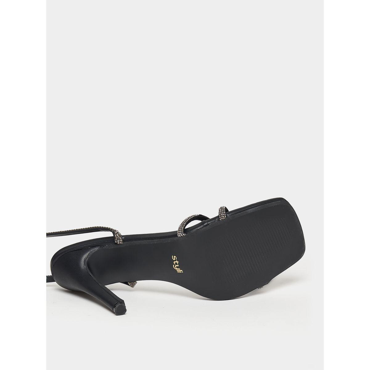 Styli Ankle Strap Embellished Heel Sandals-women-shoes-heels-image-7