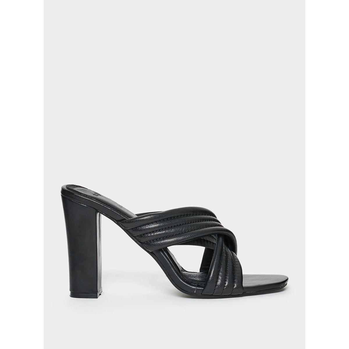 Styli Cross Band Block Heel Sandals-women-shoes-heels-image-2