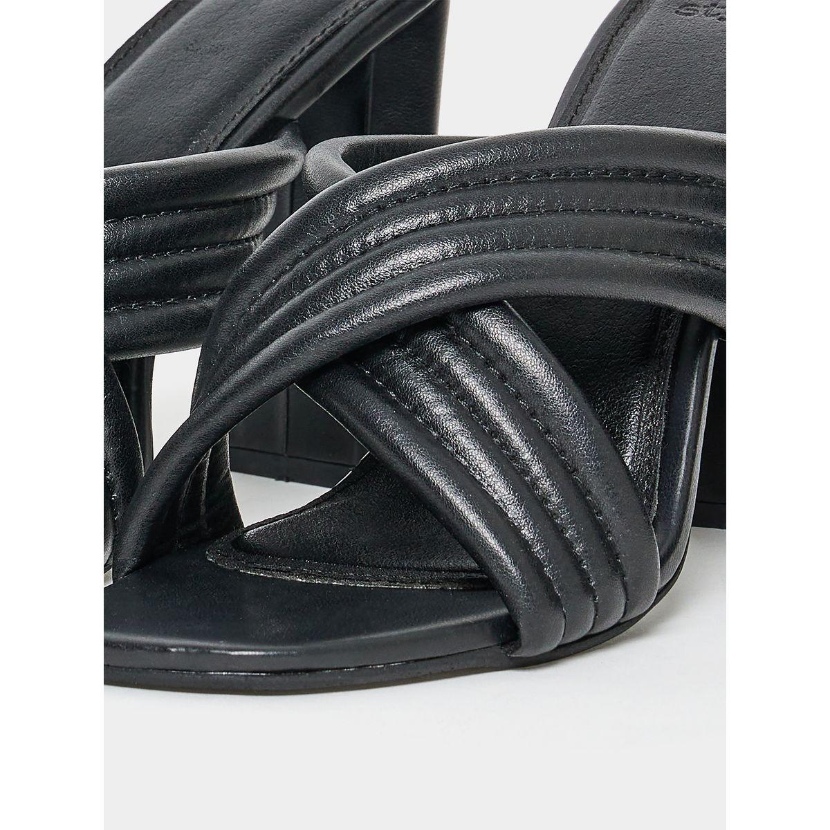 Styli Cross Band Block Heel Sandals-women-shoes-heels-image-6