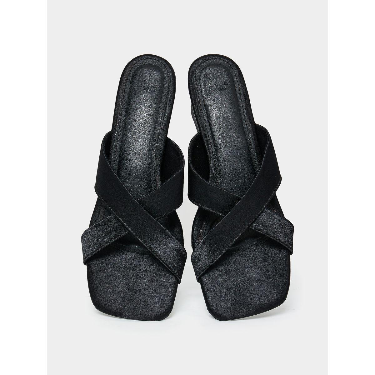 Styli Cross Strap Block Heel Sandals-women-shoes-heels-image-5