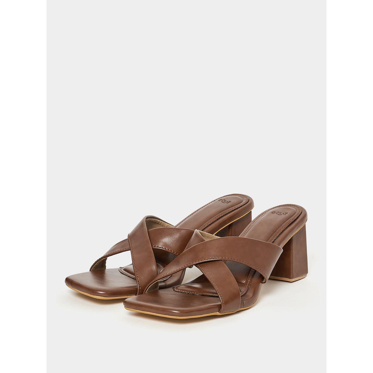 Styli Cross Strap Block Heel Sandal-women-shoes-heels-image-3