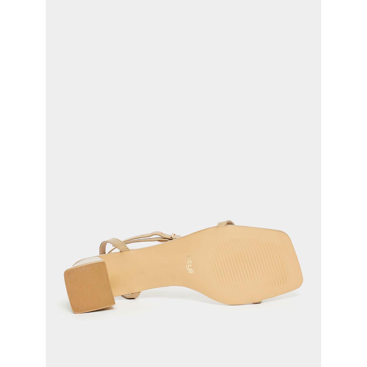 Styli Studded Strap Block Heel Sandals-women-shoes-heels-image-6