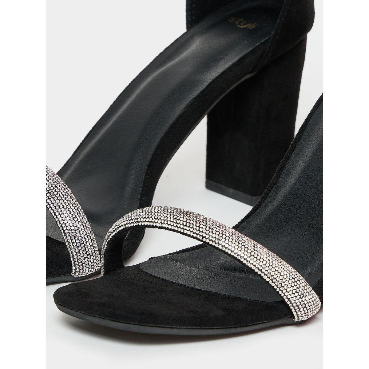 Styli Shimmer Strap Block Heel Sandal-women-shoes-heels-image-6