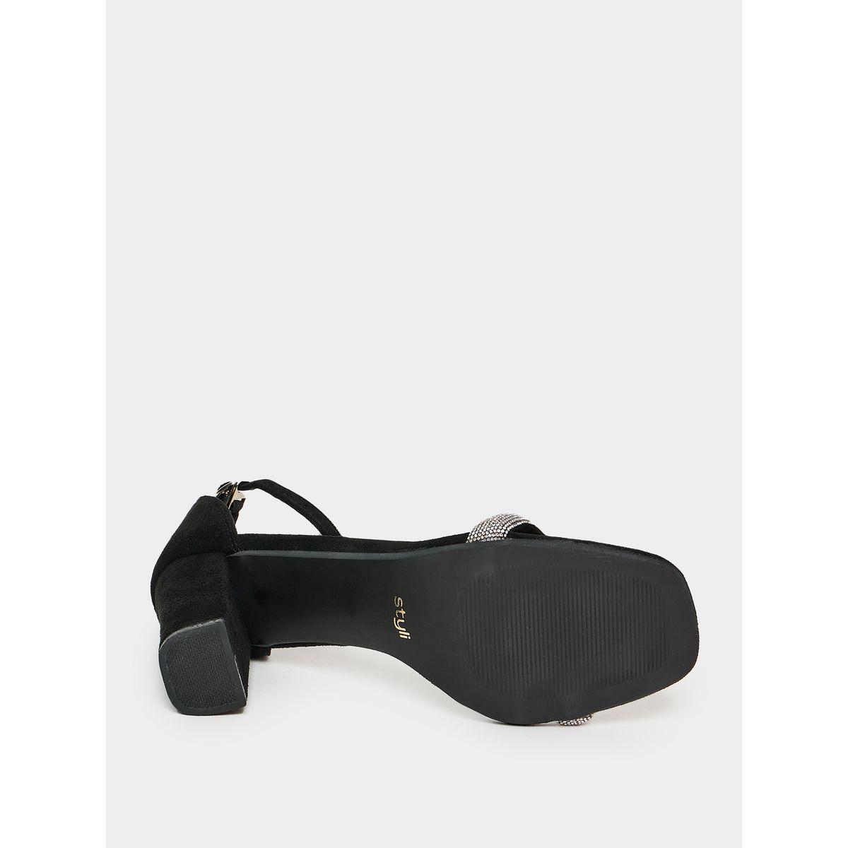Styli Shimmer Strap Block Heel Sandal-women-shoes-heels-image-7