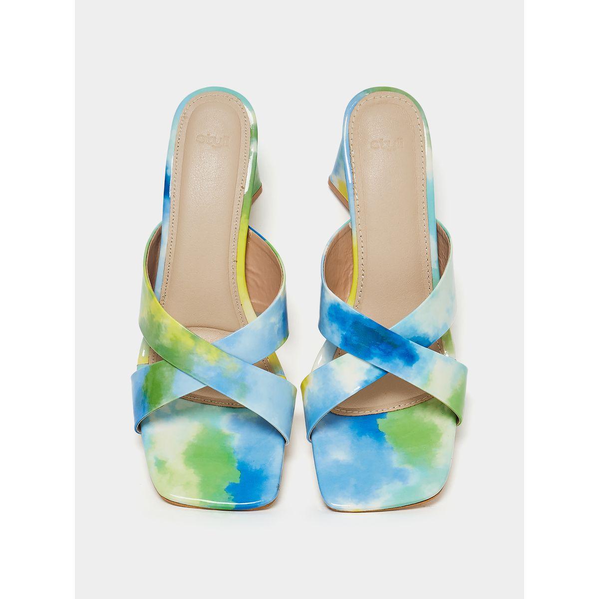 Styli Cross Band Triangular Block Heel Sandals-women-shoes-heels-image-5