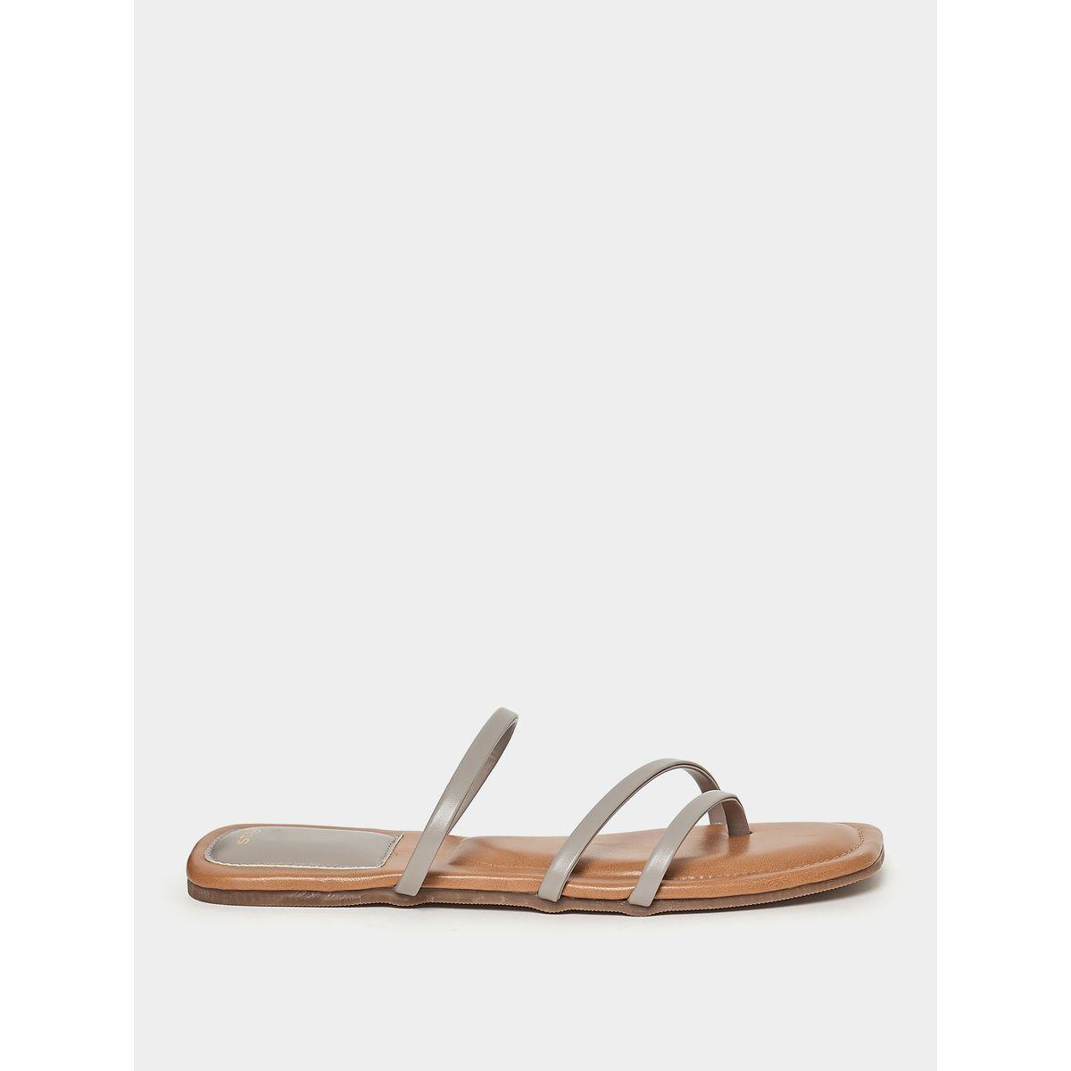 Styli Slim Strap Cushion Footbed Flat Sandals-women-shoes-sandals-flats-image-2