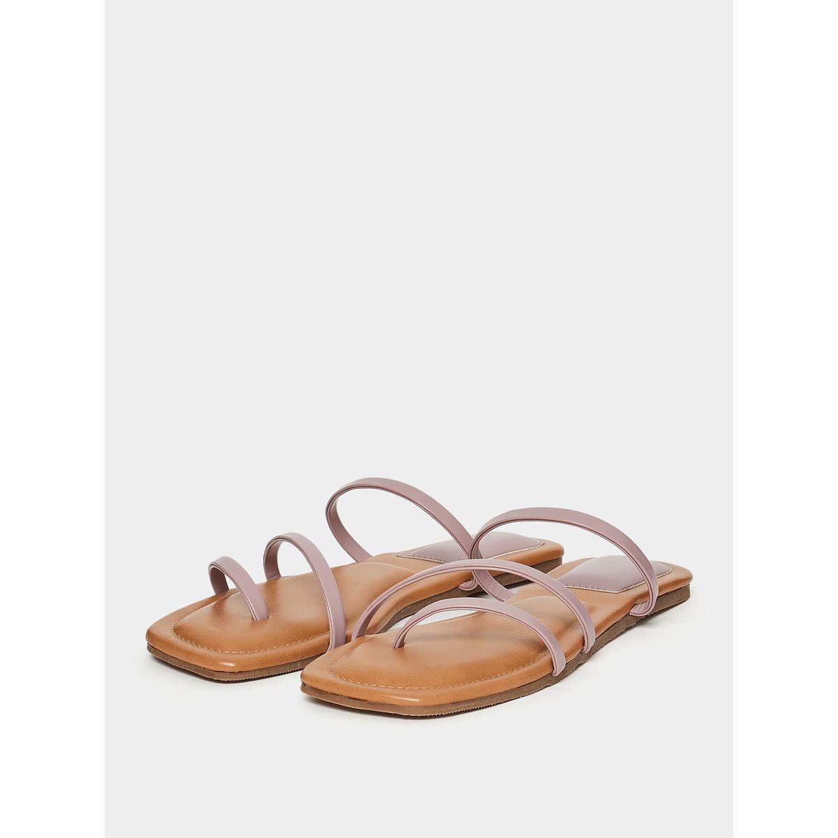 Styli Slim Strap Cushion Footbed Flat Sandals-women-shoes-sandals-flats-image-3