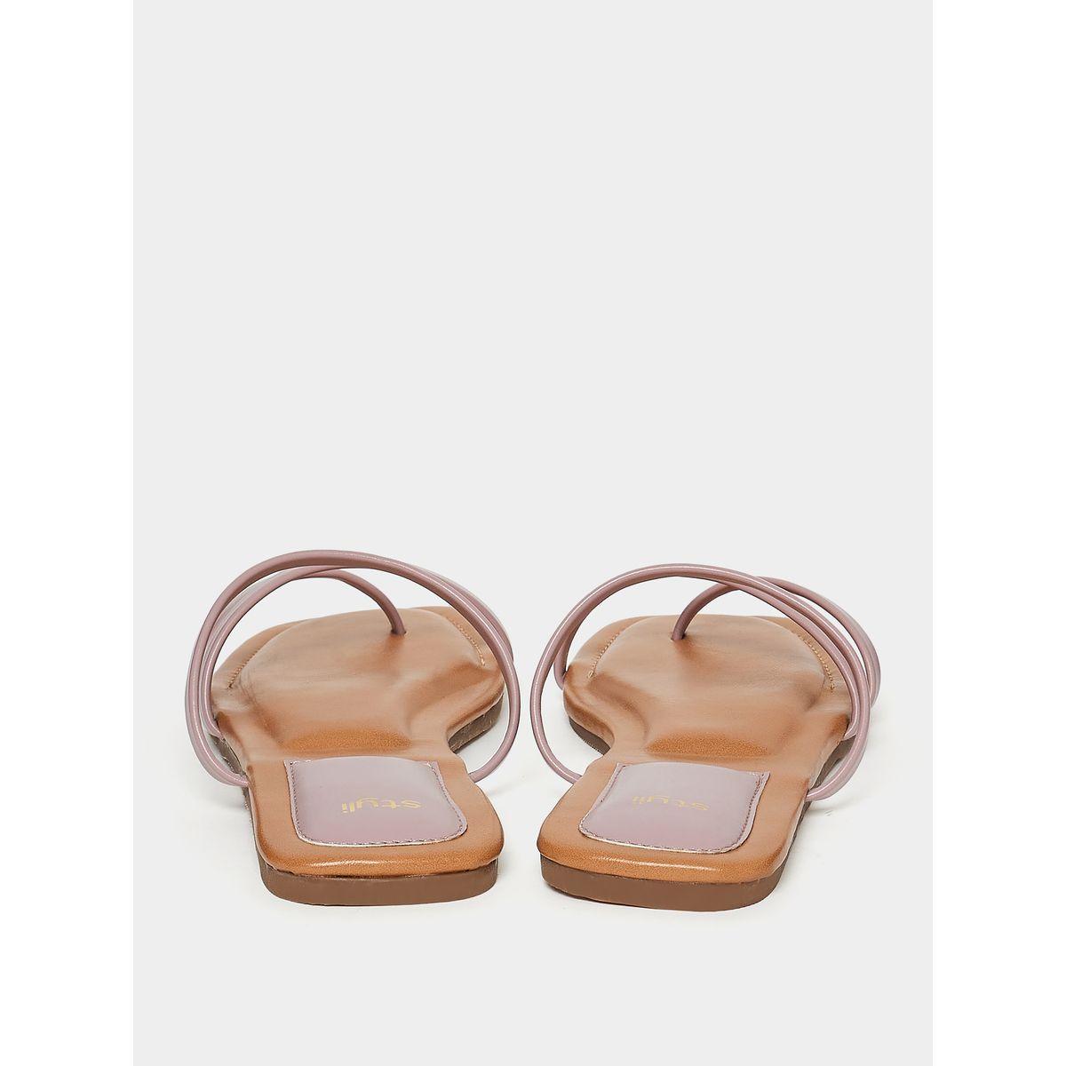 Styli Slim Strap Cushion Footbed Flat Sandals-women-shoes-sandals-flats-image-4