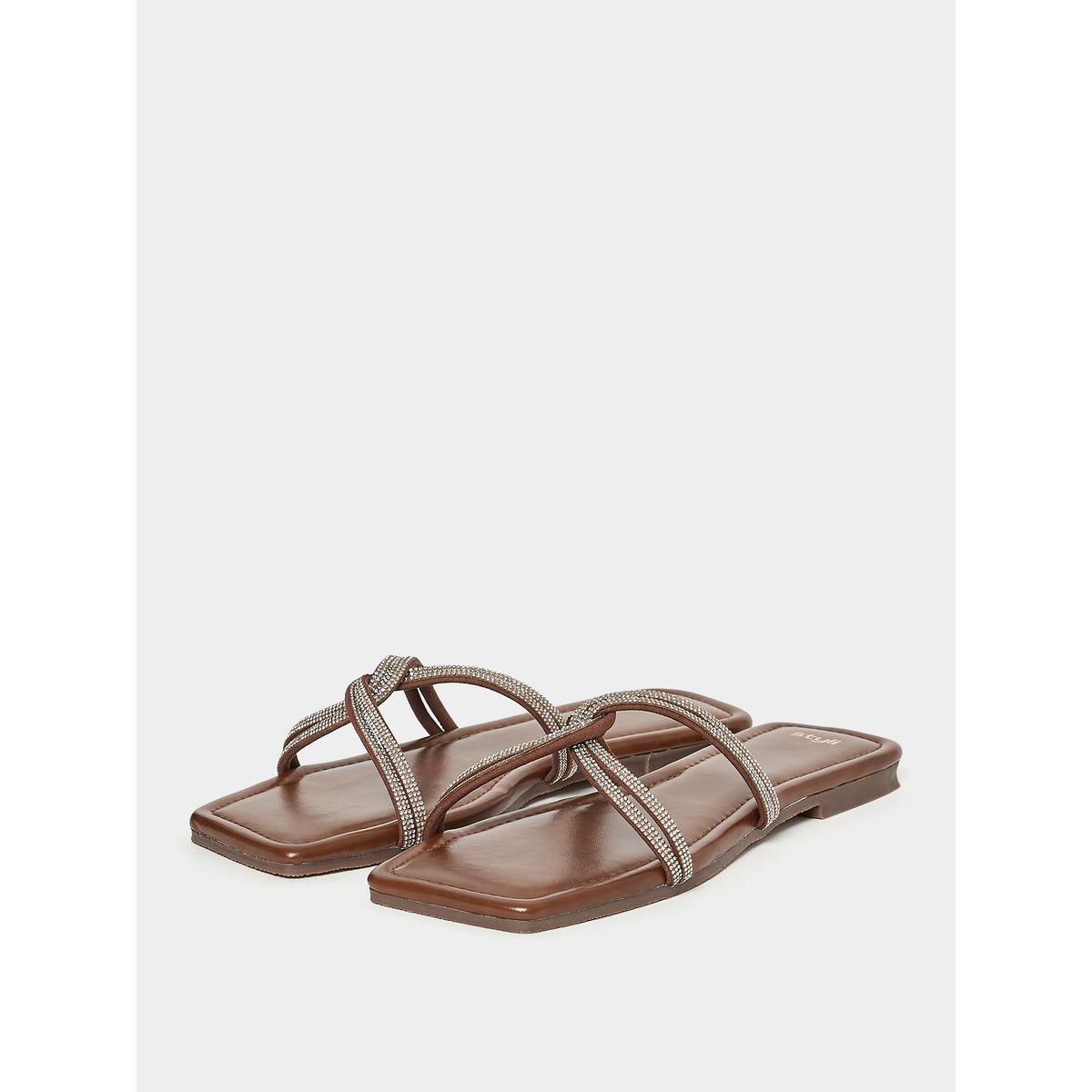 Styli Embellished Band Flat Sandal-women-shoes-sandals-flats-image-3