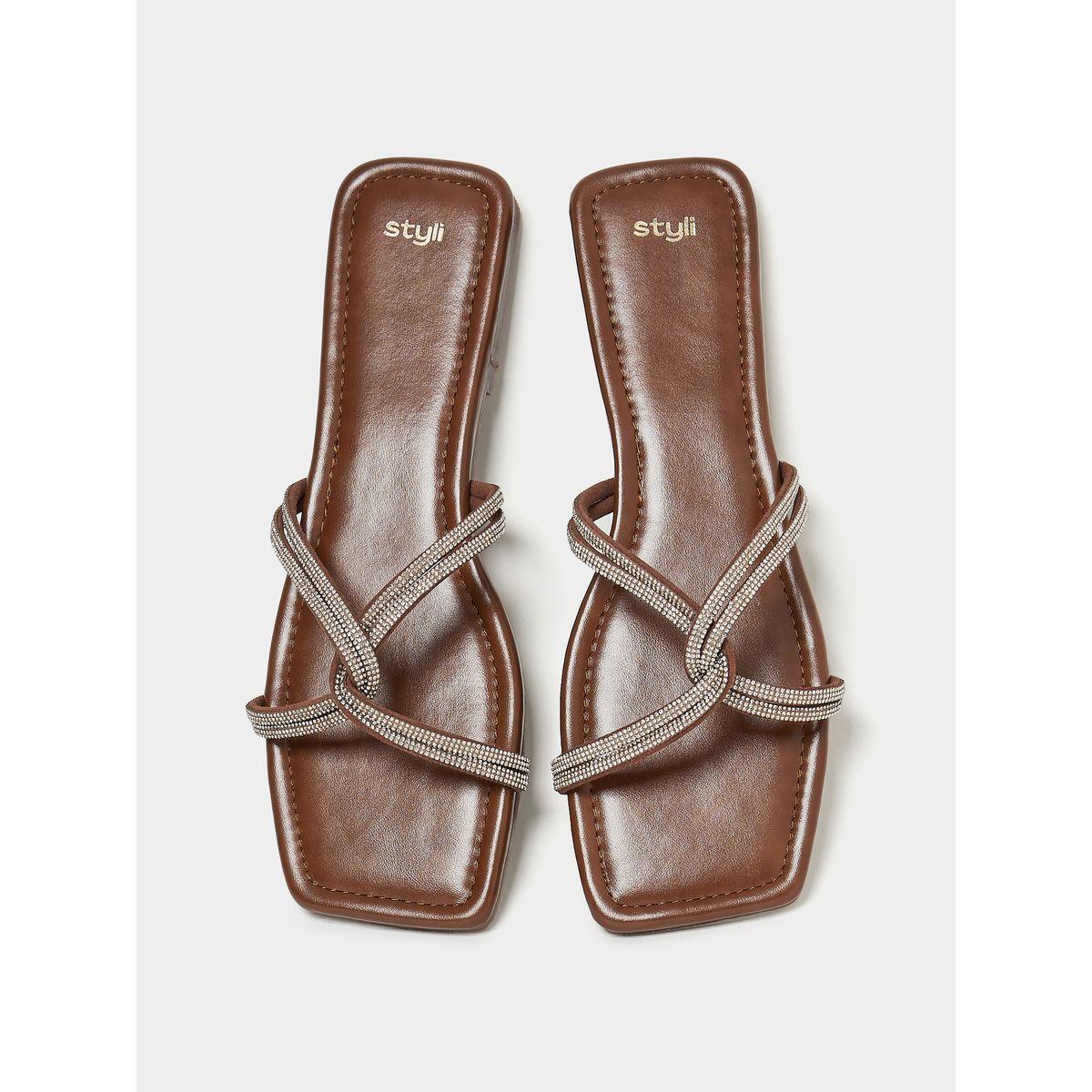 Styli Embellished Band Flat Sandal-women-shoes-sandals-flats-image-5