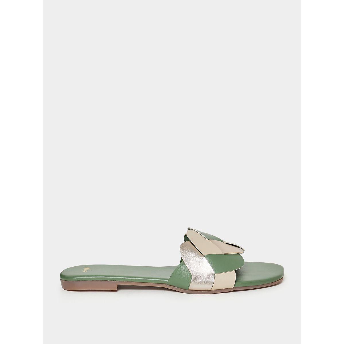 Styli Metallic Band Flat Sandal-women-shoes-sandals-flats-image-2