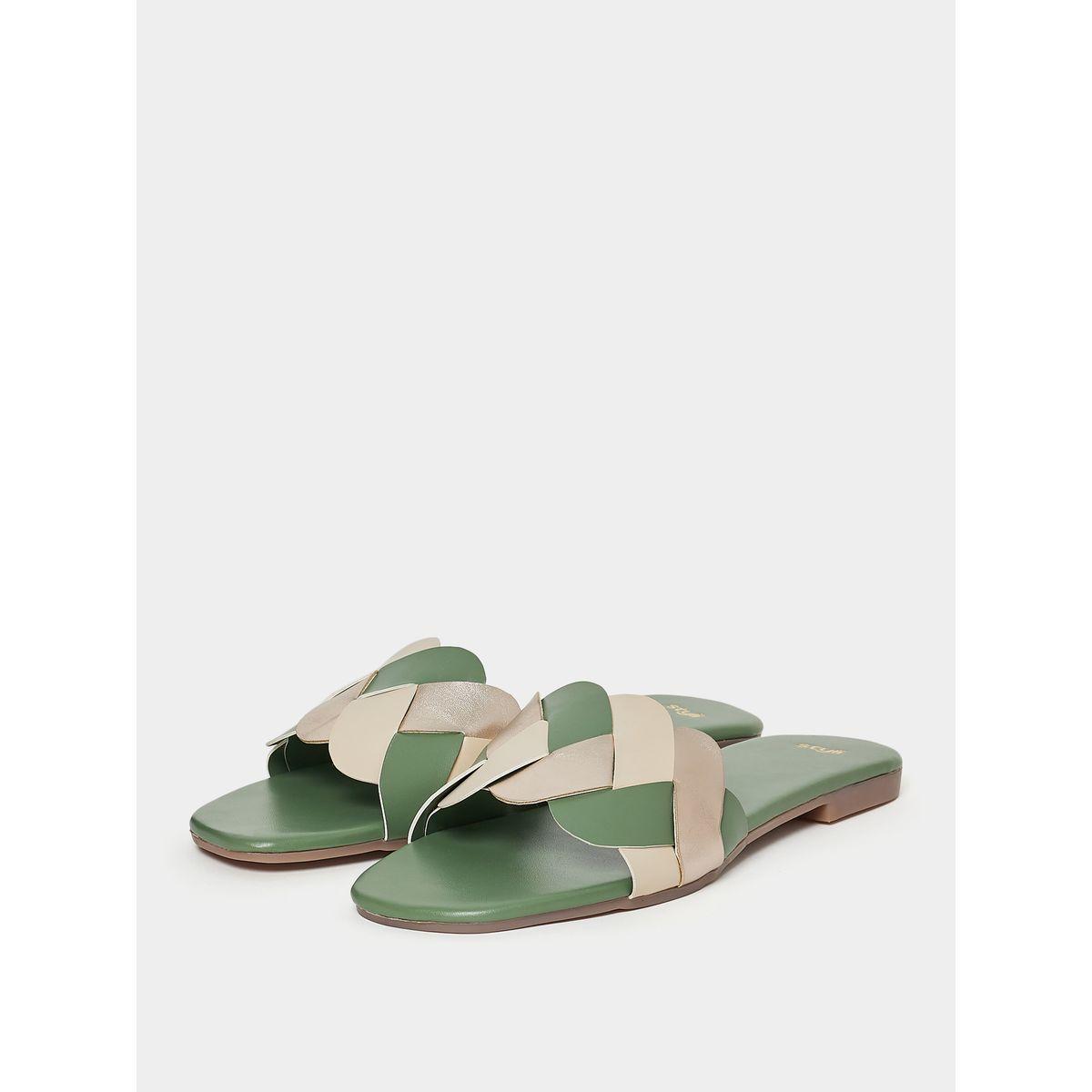 Styli Metallic Band Flat Sandal-women-shoes-sandals-flats-image-3
