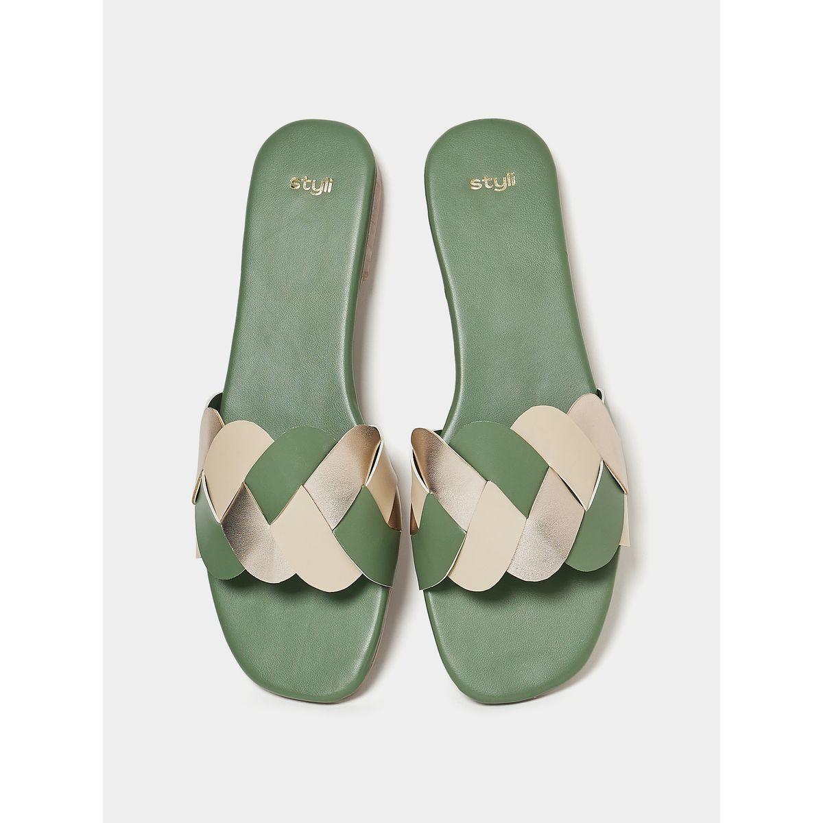 Styli Metallic Band Flat Sandal-women-shoes-sandals-flats-image-5