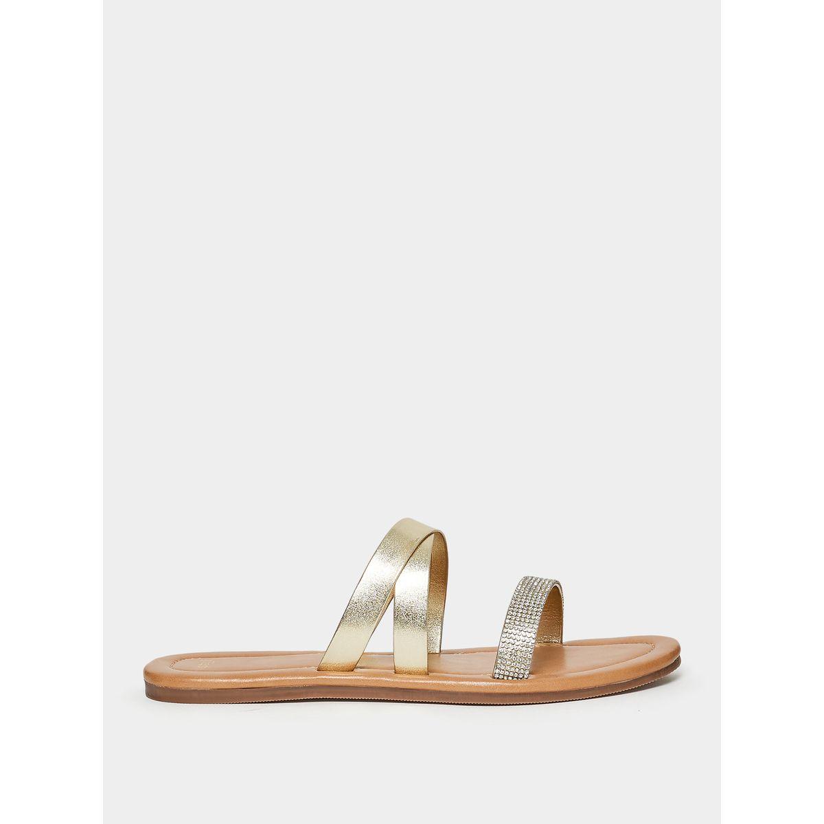 صندل فلات بسيور براقة-women-shoes-sandals-flats-image-2