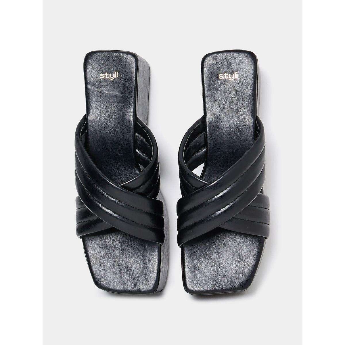 Styli Cross Band Platform Sandals-women-shoes-heels-image-5