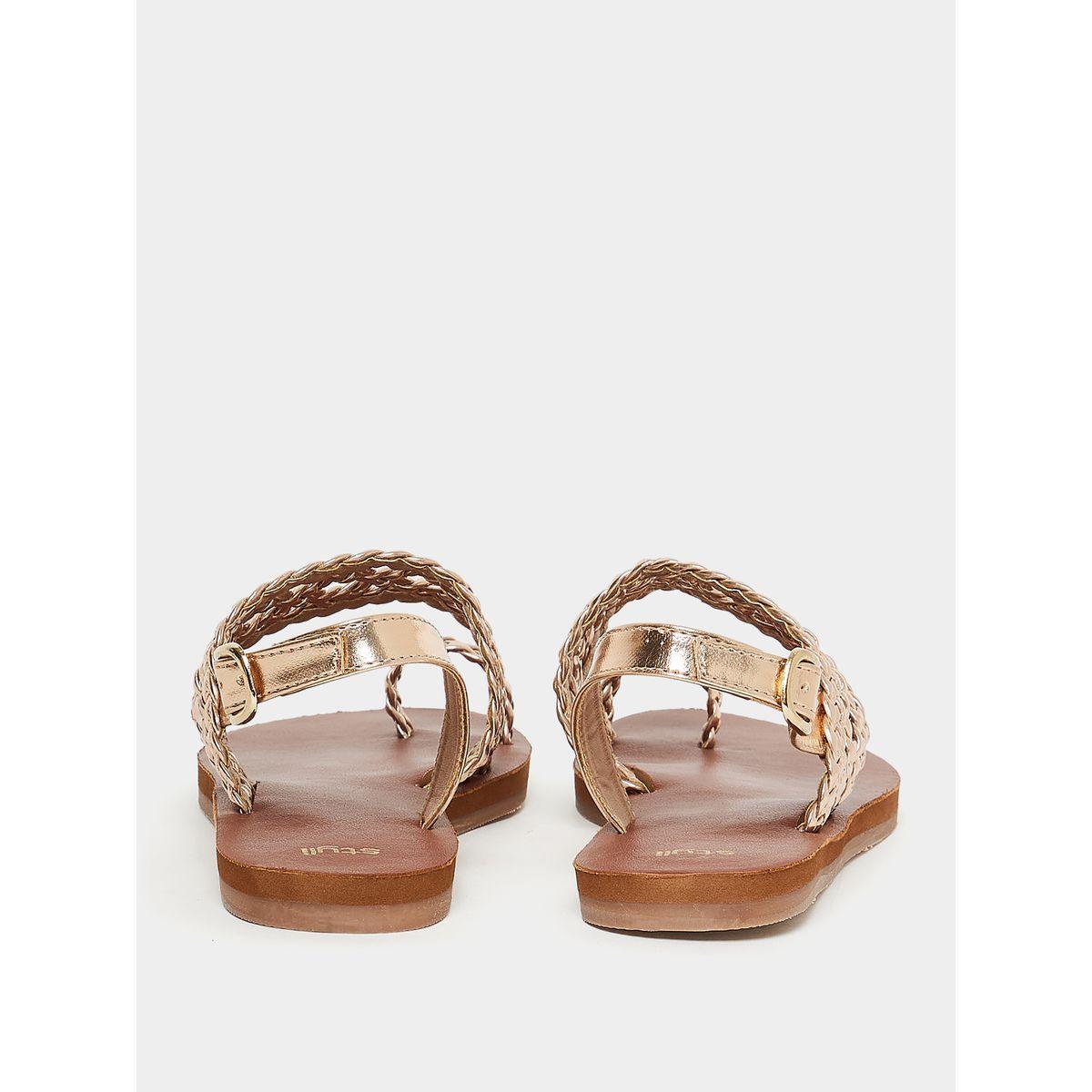 Styli Braided Strap Toe Post Flat Sandals-women-shoes-sandals-flats-image-4