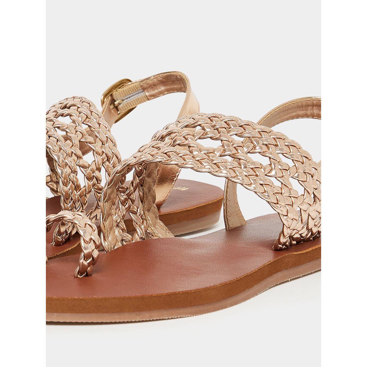 Styli Braided Strap Toe Post Flat Sandals-women-shoes-sandals-flats-image-6