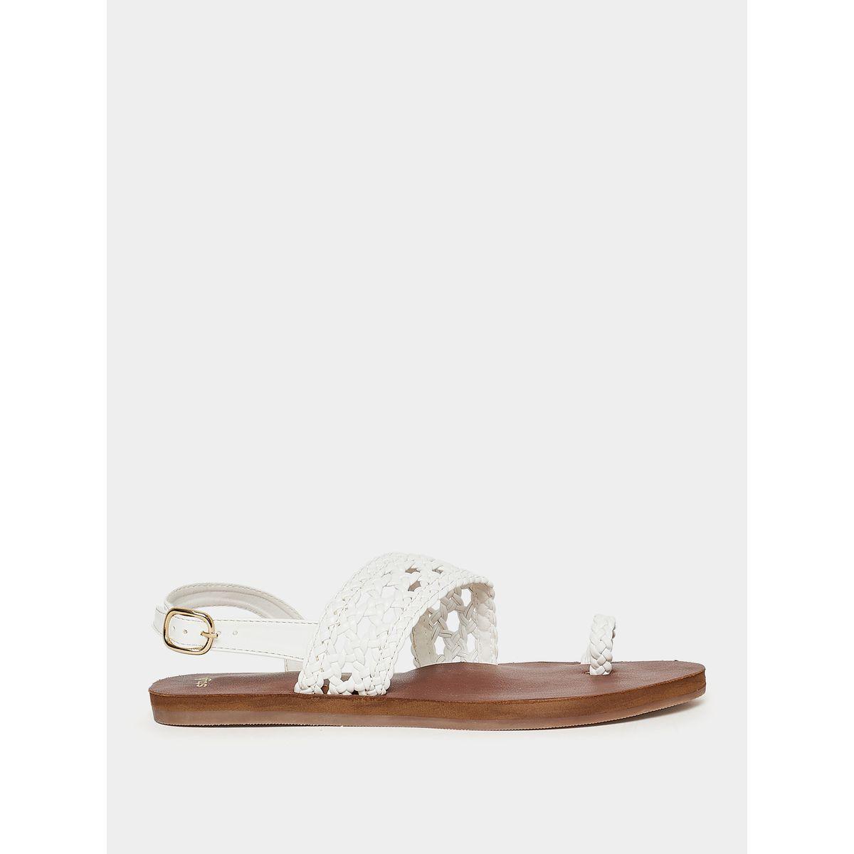 Styli Braided Strap Toe Post Flat Sandals-women-shoes-sandals-flats-image-2