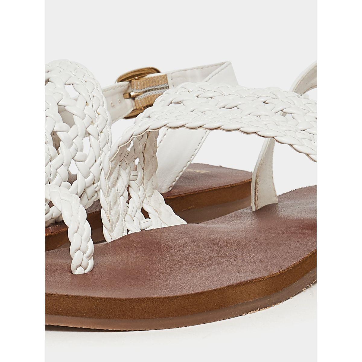 Styli Braided Strap Toe Post Flat Sandals-women-shoes-sandals-flats-image-6