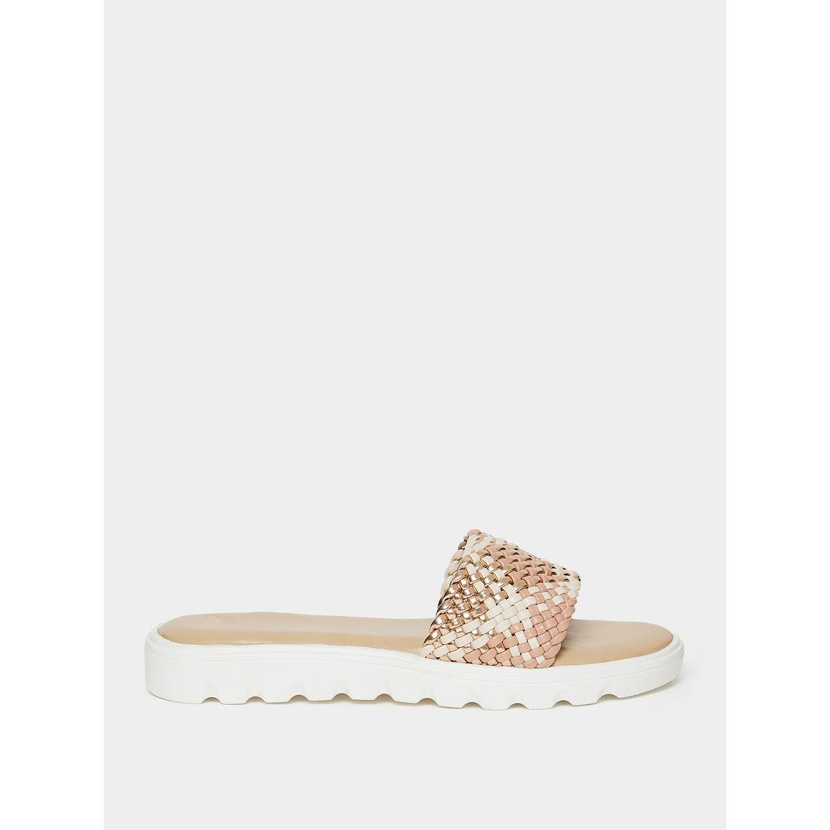 صندل فلات بسير محبوك-women-shoes-sandals-flats-image-2