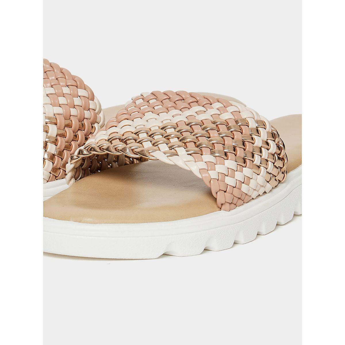 صندل فلات بسير محبوك-women-shoes-sandals-flats-image-6