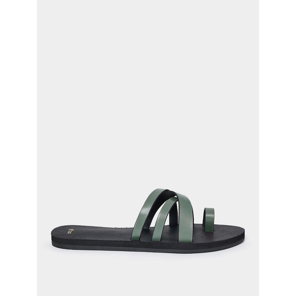 Styli Interlocked Band Toe Loop Flat Sandals-women-shoes-sandals-flats-image-1