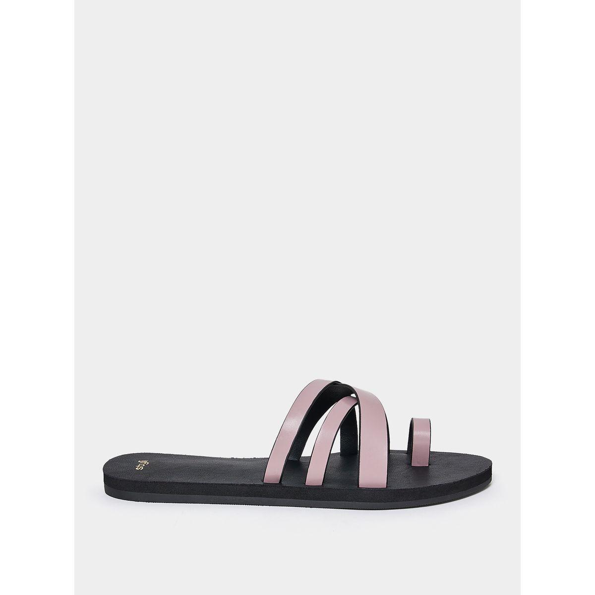 Styli Band Toe Cut Flat Sandal-women-shoes-sandals-flats-image-1