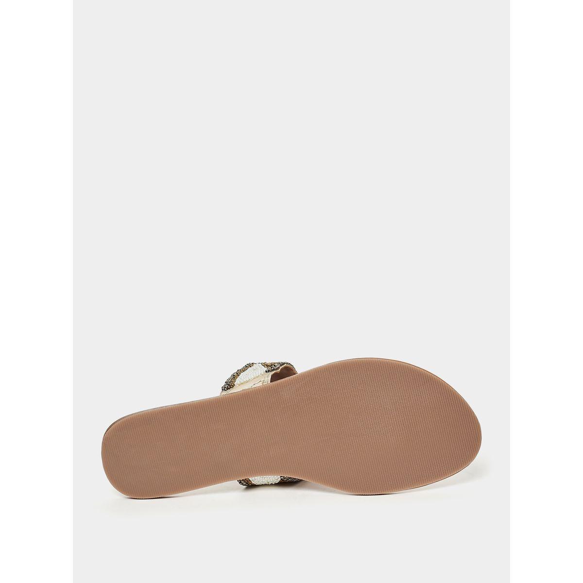 Styli Beaded Band Flat Sandals-women-shoes-sandals-flats-image-7