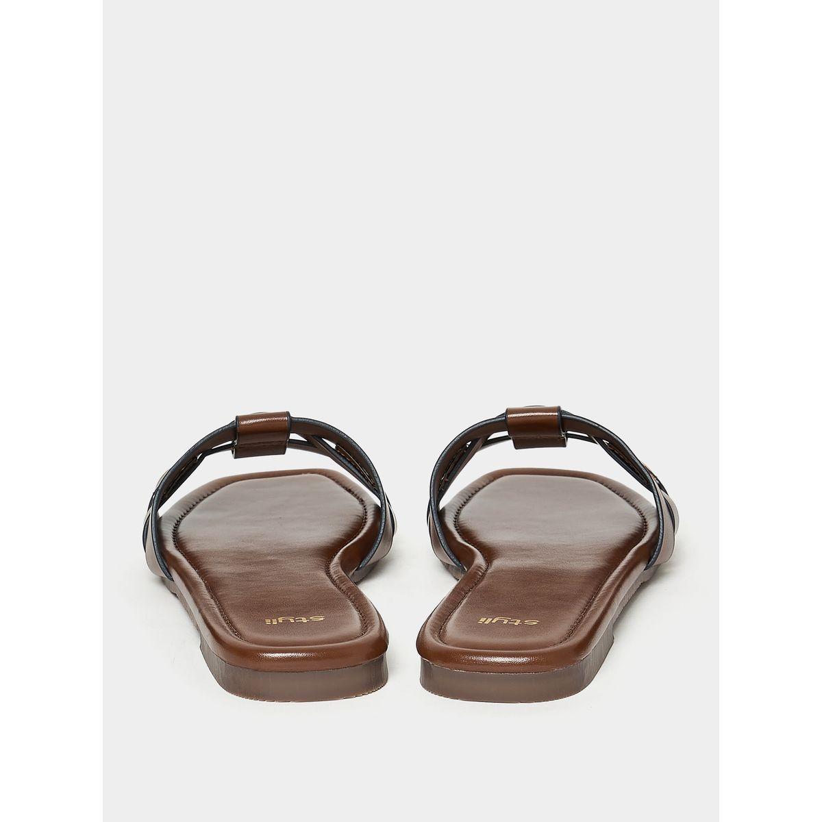 Styli Tailored Band Interlocked Flat Sandals-women-shoes-sandals-flats-image-4