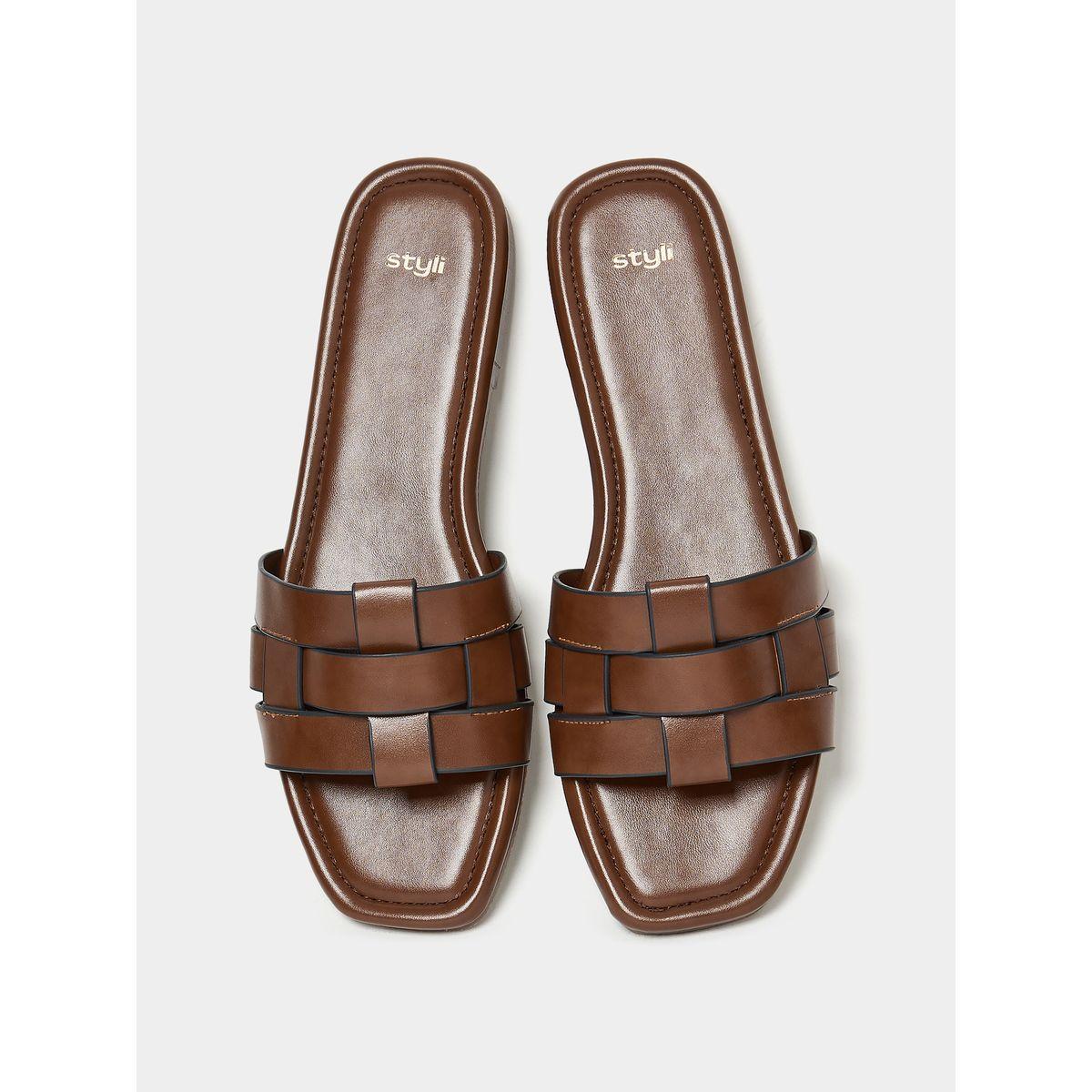 Styli Tailored Band Interlocked Flat Sandals-women-shoes-sandals-flats-image-5
