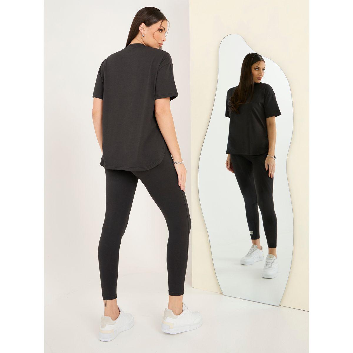 طقم منسق من ( ليقنز + تيشيرت )-women-clothing-coordsets-image-6