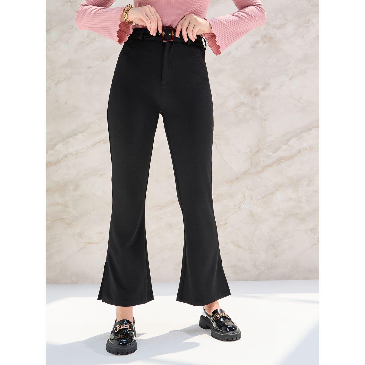 بنطال بشق جانبي وحزام خصر-women-clothing-bottoms-trousers-image-2