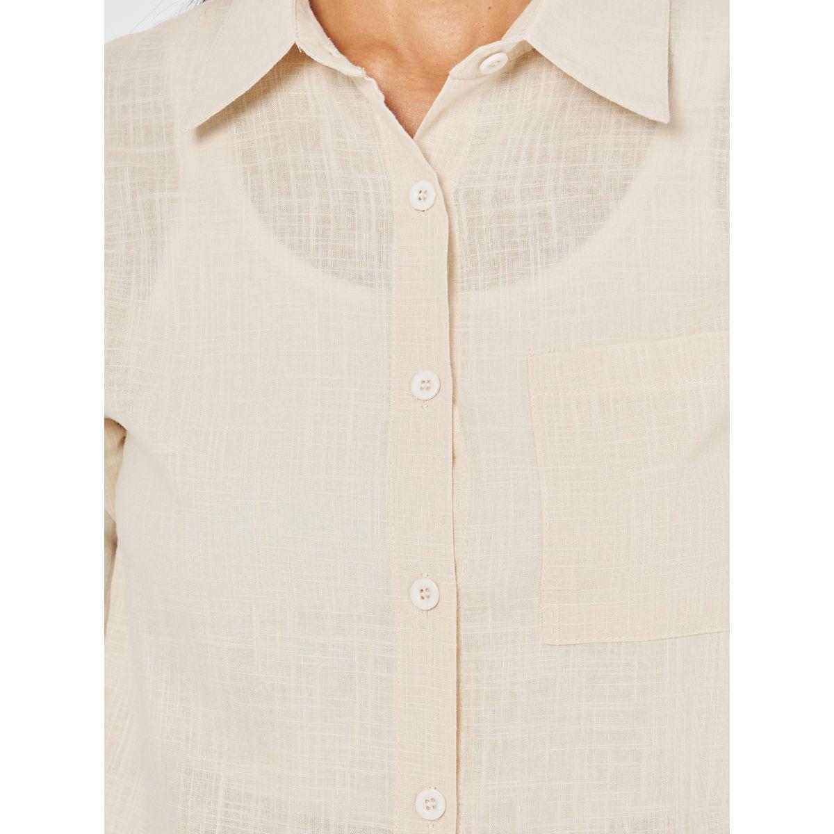 Styli Linen Look Shirt & Straight Leg Trouser Co-Ord Set-women-clothing-coordsets-image-4
