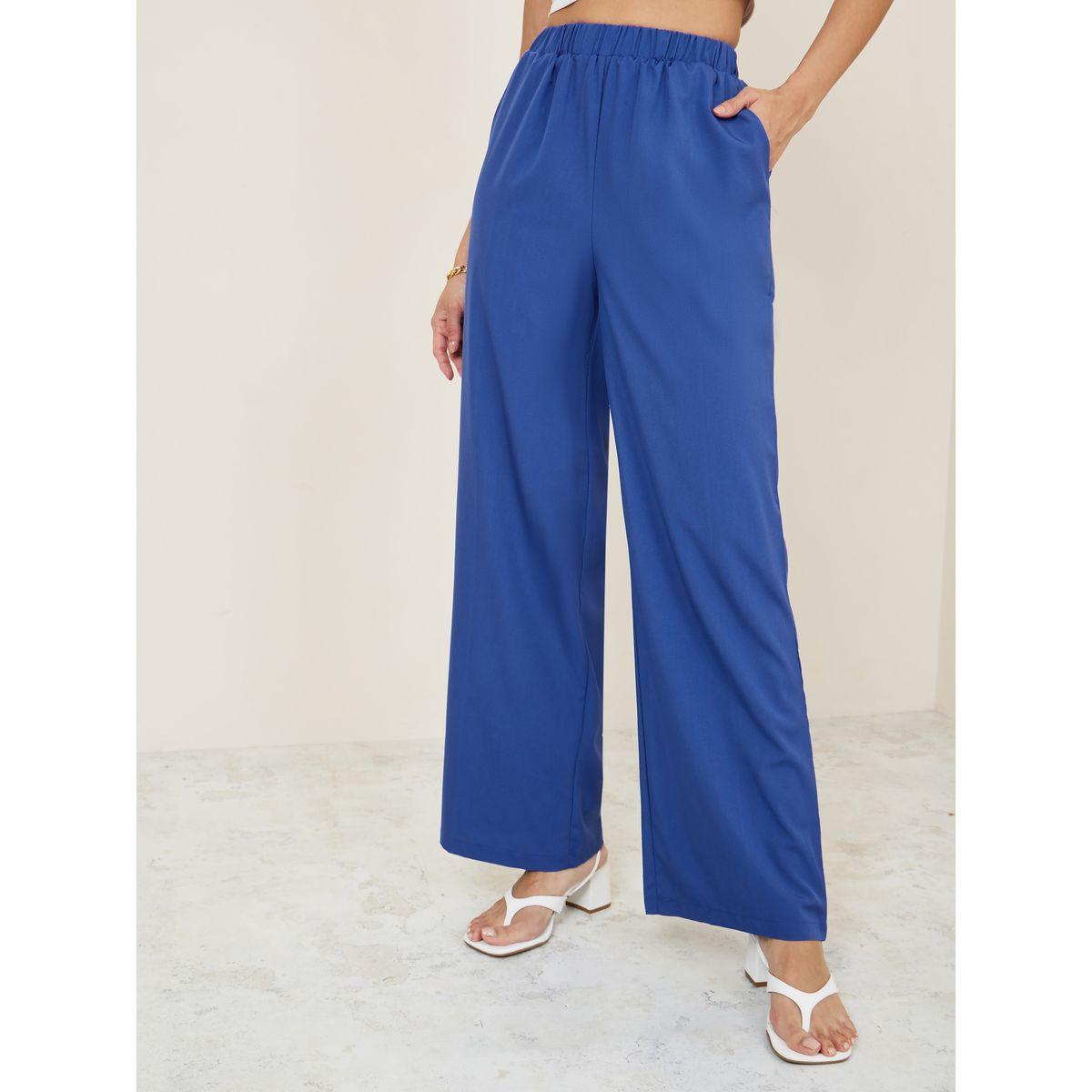Styli Solid Longline Shirt & Wide Leg Trouser Co-Ord Set-women-clothing-coordsets-image-4