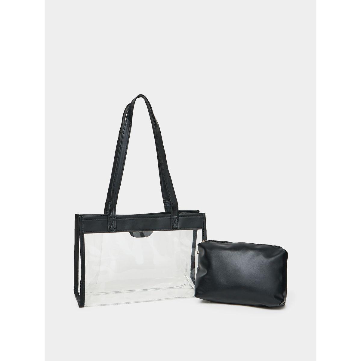 Styli Transparent Shoulder Bag And Pouch Set-women-bagsandwallets-handbags-image-1