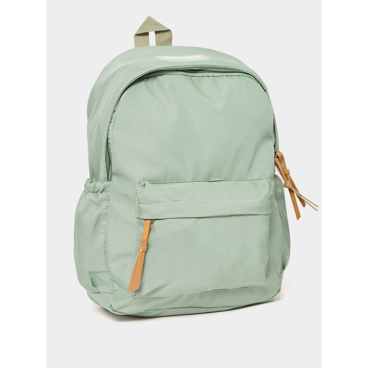 Styli Solid Pocket Detail Backpack-women-bagsandwallets-backpacks-image-1