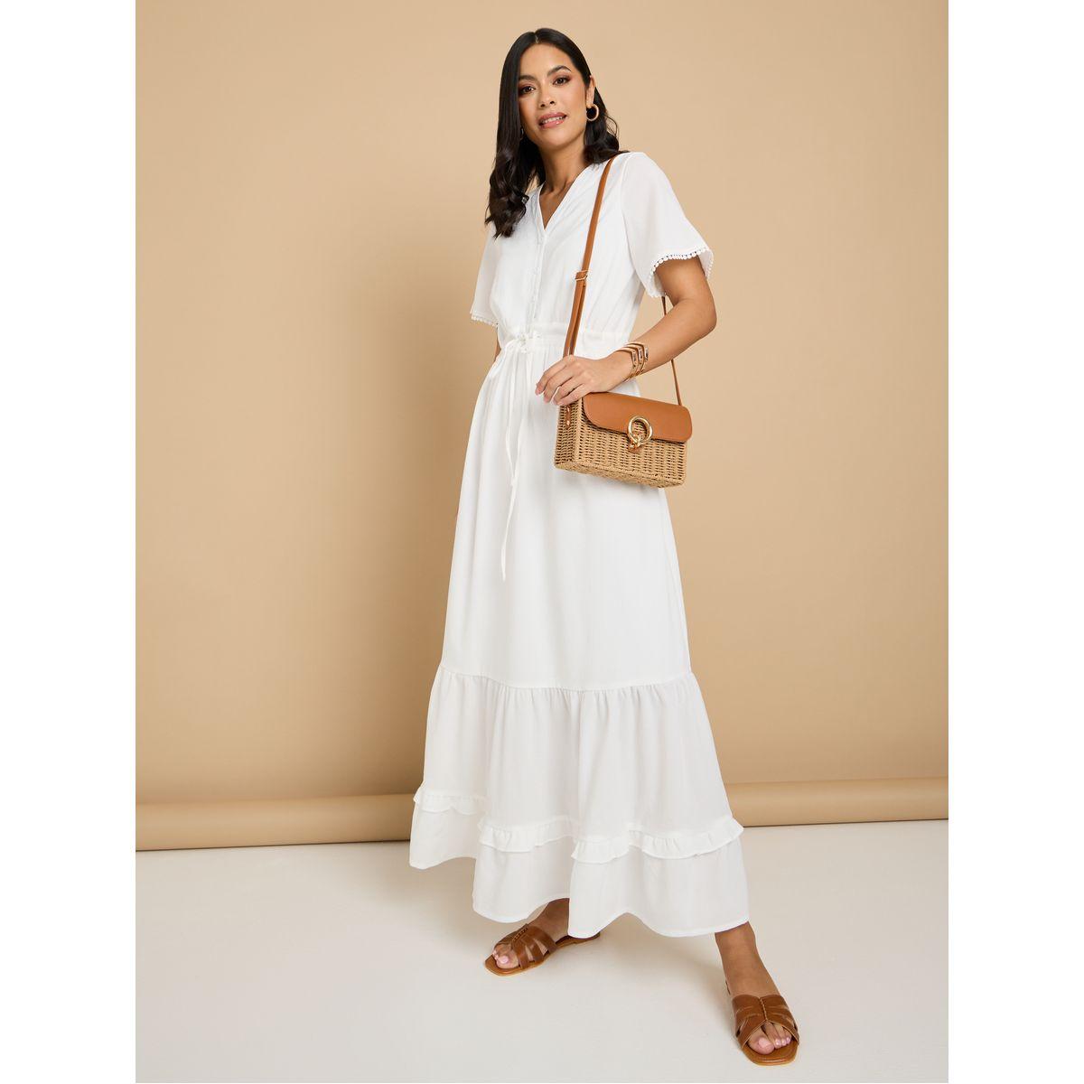 Styli Tie Up Waist Tiered A-Line Maxi Dress-women-clothing-dresses-image-1