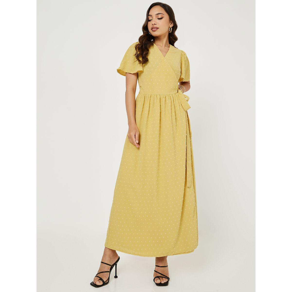 Styli Dobby Wrap Maxi Dress with Tie Waist-women-clothing-dresses-image-1
