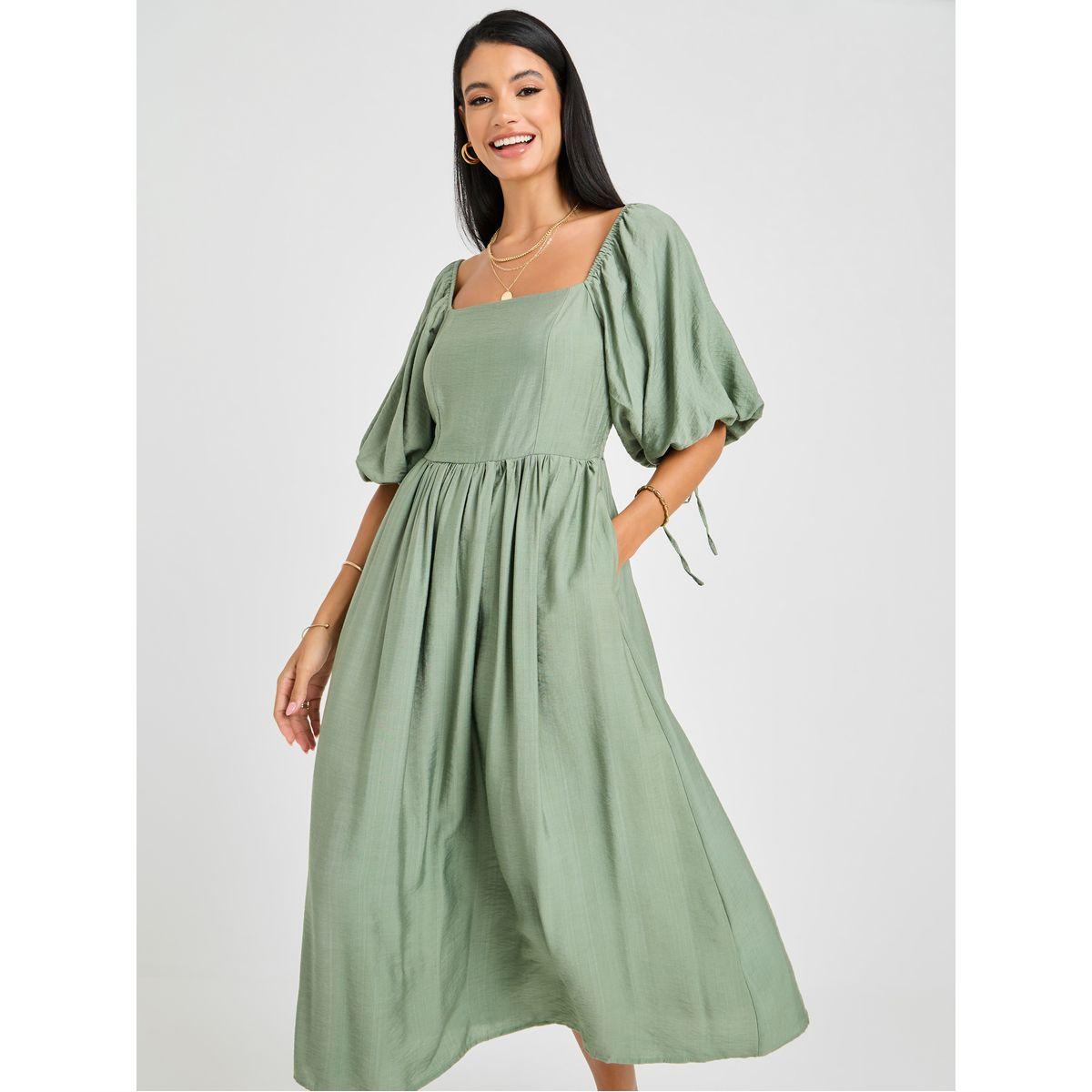 فستان ميدي برقبة واسعة وجيوب-women-clothing-dresses-image-2