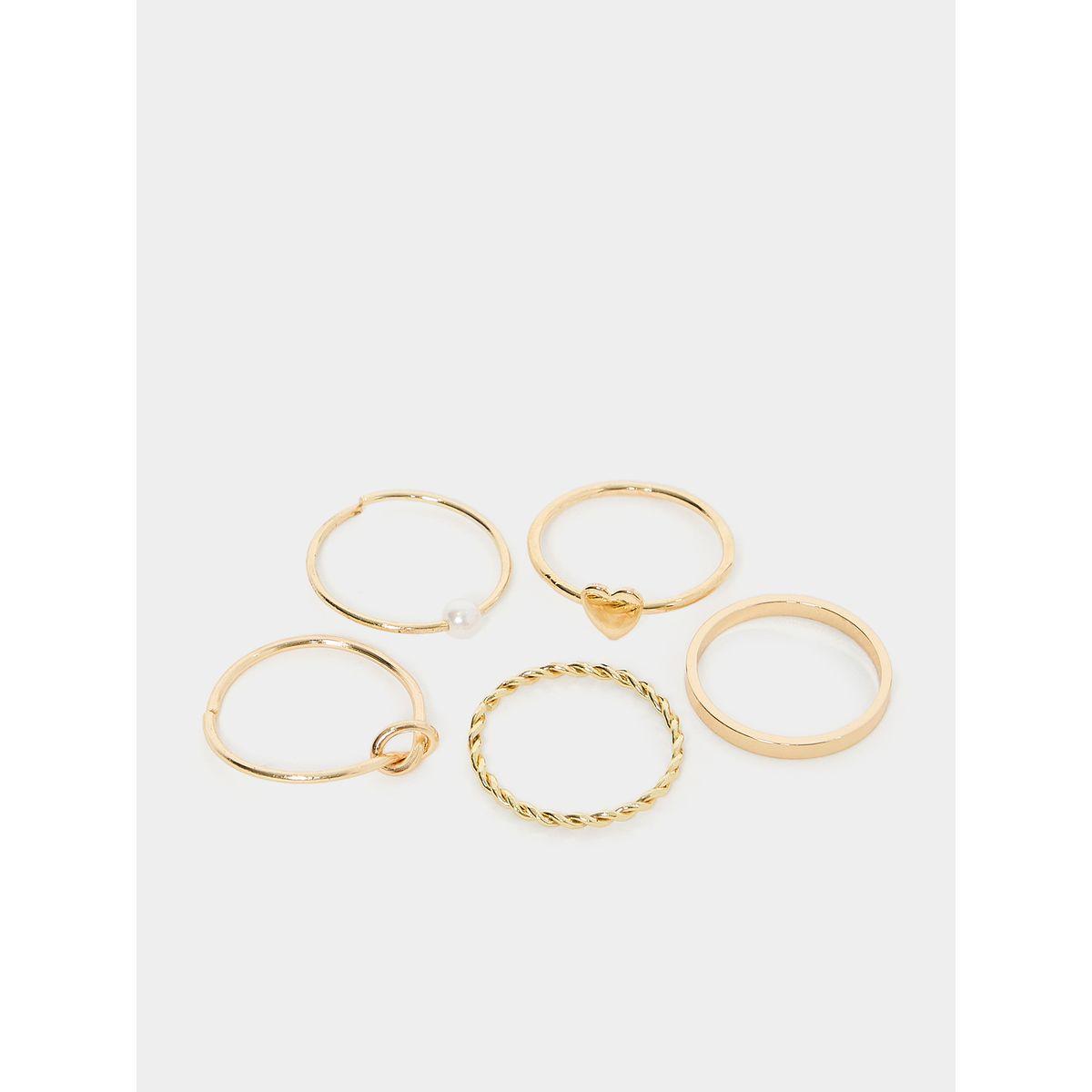 Styli Set of 5 - Minimal Rings-women-watchesandjewellery-jewellery-rings-image-1