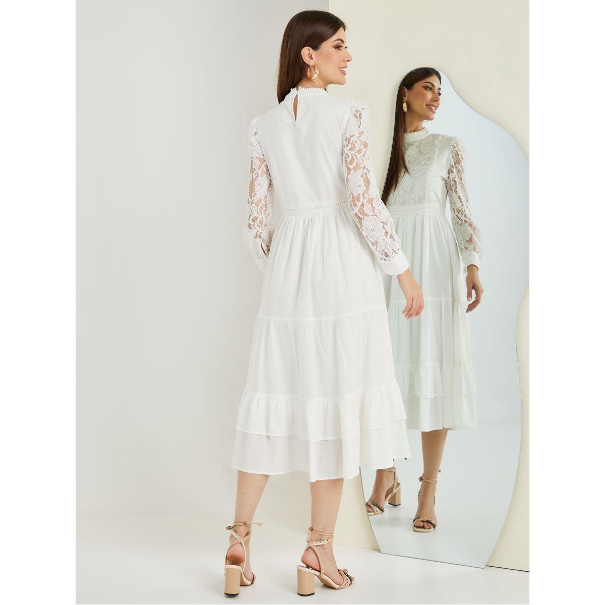 فستان ميدي بتفاصيل دانتيل-women-clothing-dresses-image-5