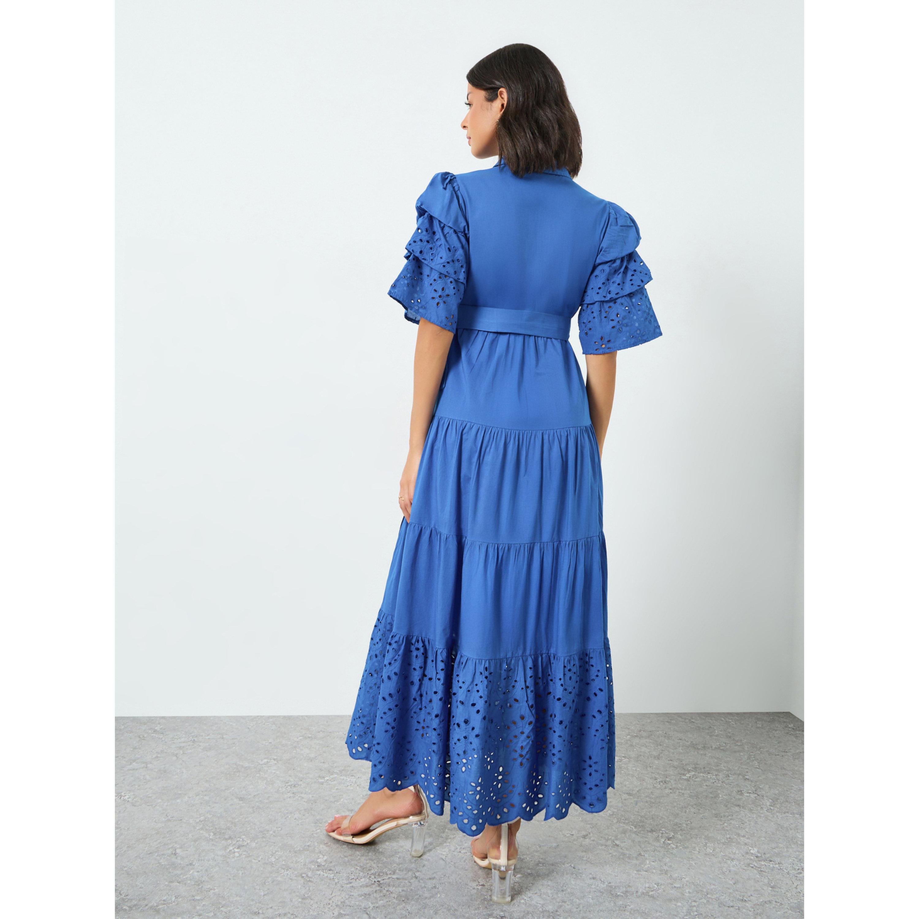 فستان طويل قطن متدرج مع حزام-women-clothing-dresses-image-5
