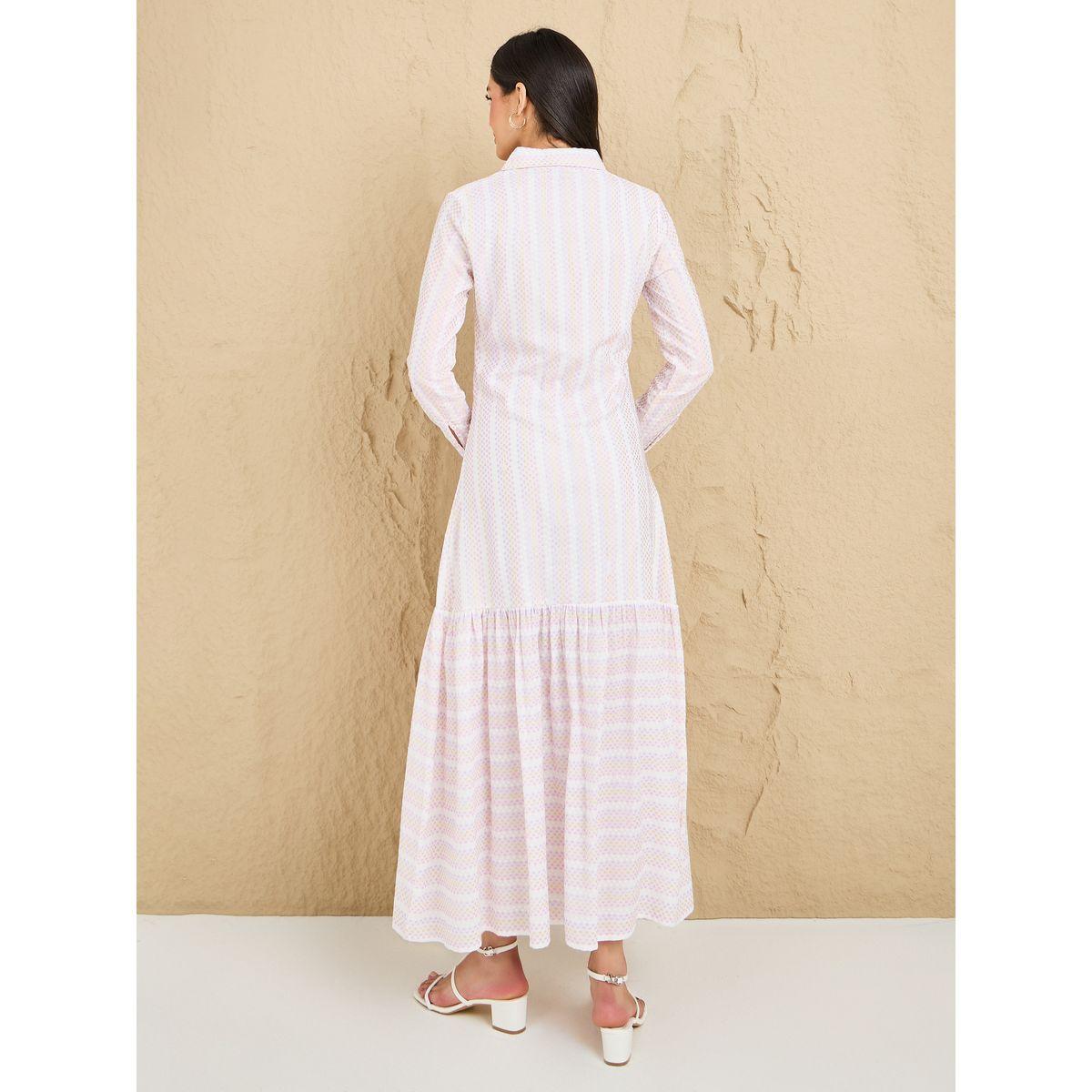 Styli Embroidered Pattern Shirt Maxi Dress-women-clothing-dresses-image-5