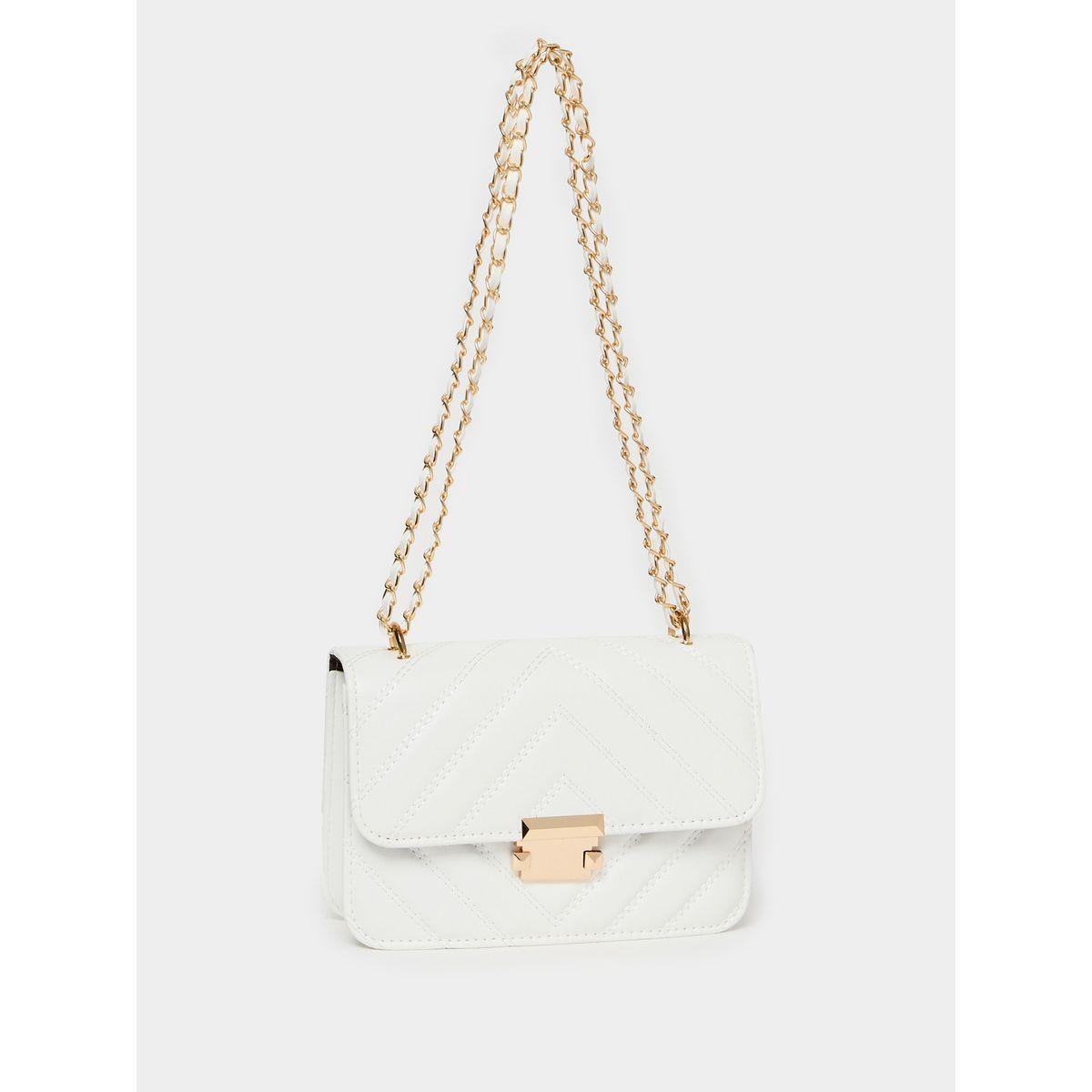 Styli Quilted Shoulder Bag with Chain Strap-women-bagsandwallets-handbags-image-1