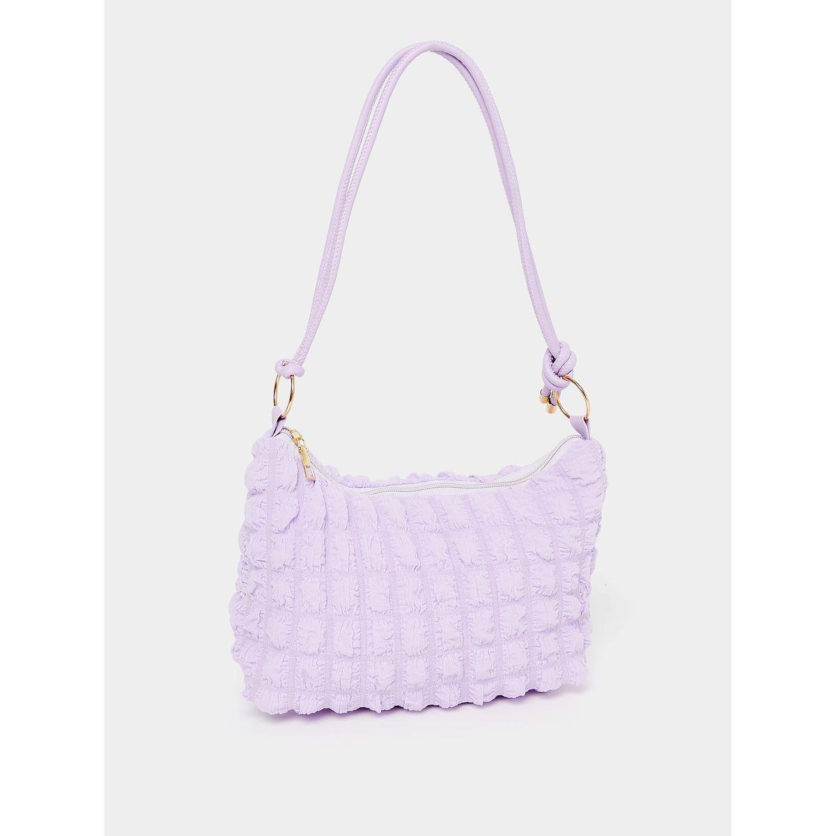 Styli Textured Shoulder Bag with Zip Closure-women-bagsandwallets-handbags-image-1