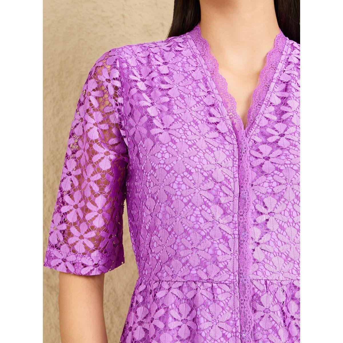 Styli Lace Insert V Neck A-Line Midi Dress-women-clothing-dresses-image-3
