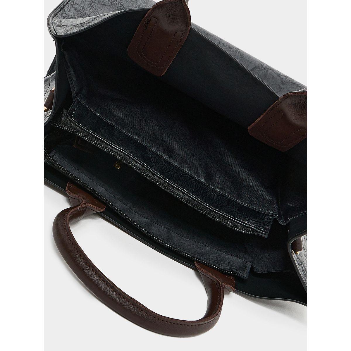 Styli Textured Double Strap Handbag-women-bagsandwallets-handbags-image-4