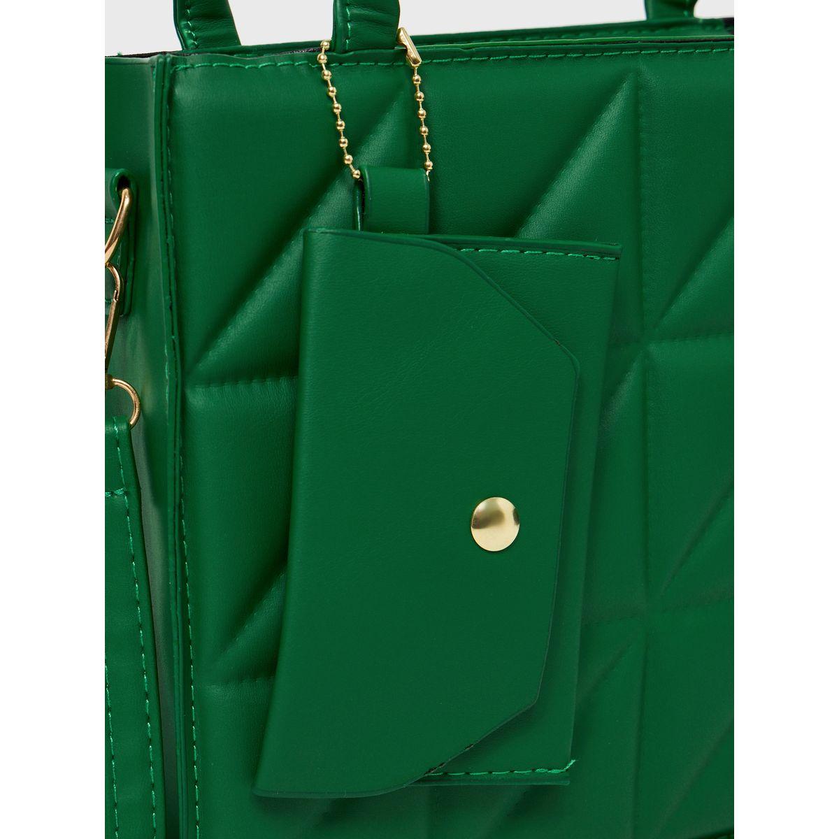 Styli Quilted Detail Handbag with Pouch -women-bagsandwallets-handbags-image-2